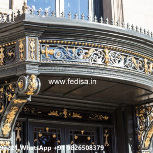 Elegant Villa Elevation Iron Feature Concepts No-2557