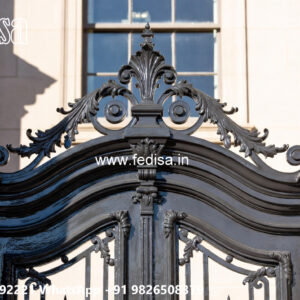 Villa Elevation Iron Design with Artistic Framework No-2563