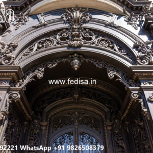 Stylish Iron Cladding Design for Villa Elevation No-2573