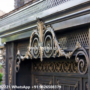 Villa Elevation Iron Design with Contemporary Structural Beauty No-2589