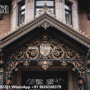 Luxury Villa Elevation Iron Geometric Concepts No-2603