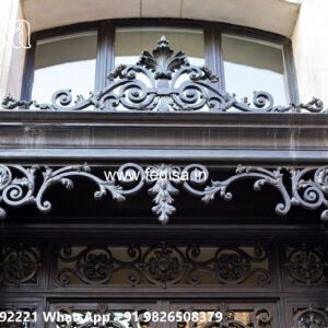 Villa Elevation Iron Design with Artistic Exterior Framework No-2627