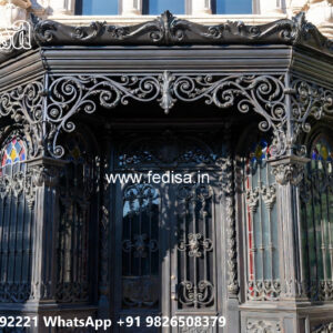 Villa Elevation Iron Design with Premium Structural Beauty No-2634