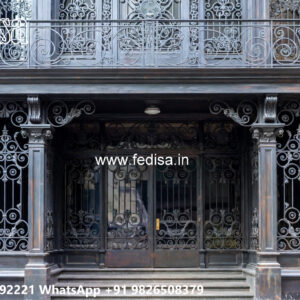 Villa Elevation Iron Design with Contemporary Architectural Style No-2638