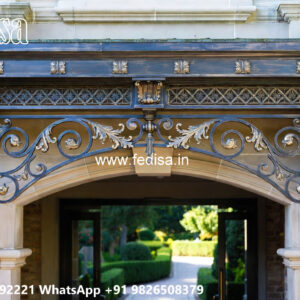 Villa Elevation Iron Design with Contemporary Exterior Finish No-2651