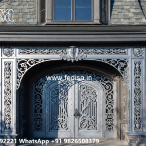 Modern Villa Exterior Iron Structural Beauty No-2664