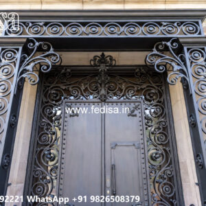 Villa Elevation Iron Design with Stylish Structural Framework No-2683