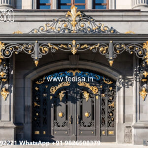 Villa Elevation Iron Design with Stylish Exterior Patterns No-2696