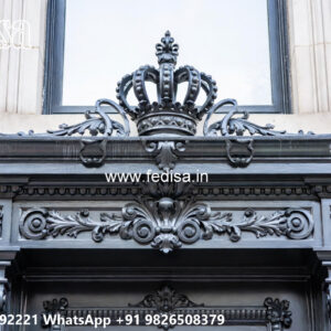 Villa Elevation Iron Design with Stylish Outdoor Framework No-2706