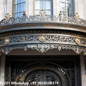 Contemporary Villa Front Iron Roofing Ideas No-2718