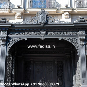 Villa Elevation Iron Design with Stylish Geometric Beauty No. 2720