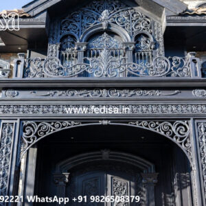 Villa Elevation Iron Design with Premium Structural Appeal No-2723