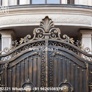 Villa Elevation Iron Design with Stylish Architectural Beauty No-2731