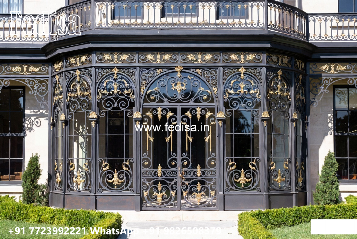 Stylish Villa Front Iron Exterior Concepts No-2748
