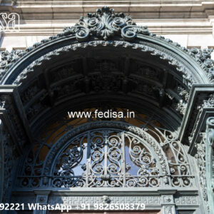 Villa Elevation Iron Design with Stylish Luxury Roofing No-2767
