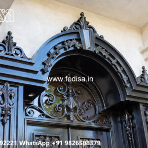 Villa Elevation Iron Design with Attractive Modern Features No-2828