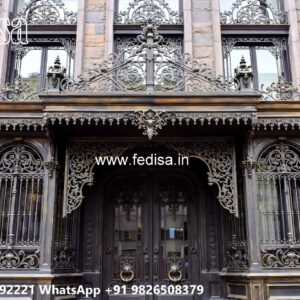 Villa Elevation Iron Design with Artistic Modern Appeal No-2858
