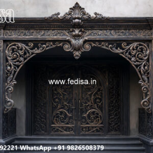 Villa Elevation Iron Design with Attractive Structural Appeal No-2862