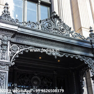 Elegant Villa Front Iron Roofing Ideas No-2864