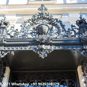 Villa Elevation Iron Design with Stylish Outdoor Framework No-2939