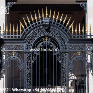Elegant Modern Villa Exterior Iron Geometric Ideas No-2986