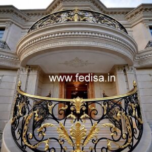 Luxury Brass Railing With Intricate Detailing Simple Grill Design For Door
