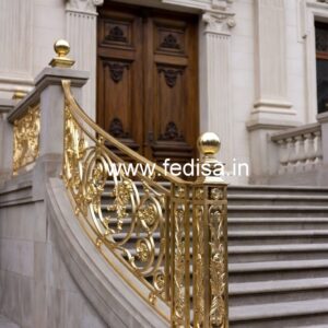 Elegant Brass Railing Design For Modern Villas Steel Grill Ki Design