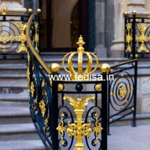 Antique Brass Balcony Railing For Classic Homes Simple Grill Design Window