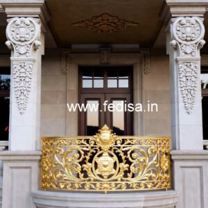Custom Brass Railing Design For Staircase Interiors Sliding Grill Window Design