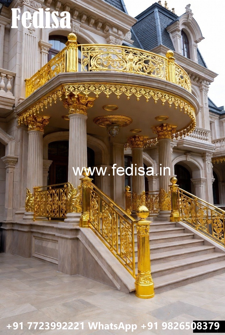 Brass Balcony Railing Design For Elegant Spaces Front Door Grill Gate Design