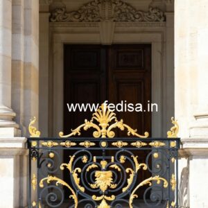 Premium Brass Staircase Handrail For Homes Laser Cutting Door Grill