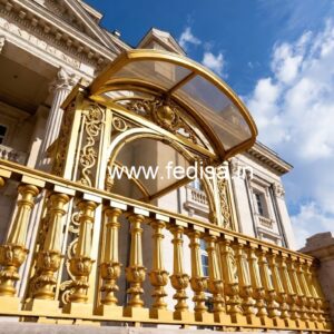 Antique Brass Balcony Railing Design For Interiors Safety Grill Gate For Main Door