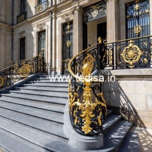 Luxury Brass Railing Design For Modern Villas Arch Grill Gate Design