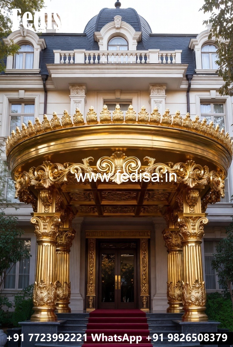 Stylish Brass Staircase Railing For Interior Design Grill Covering Design