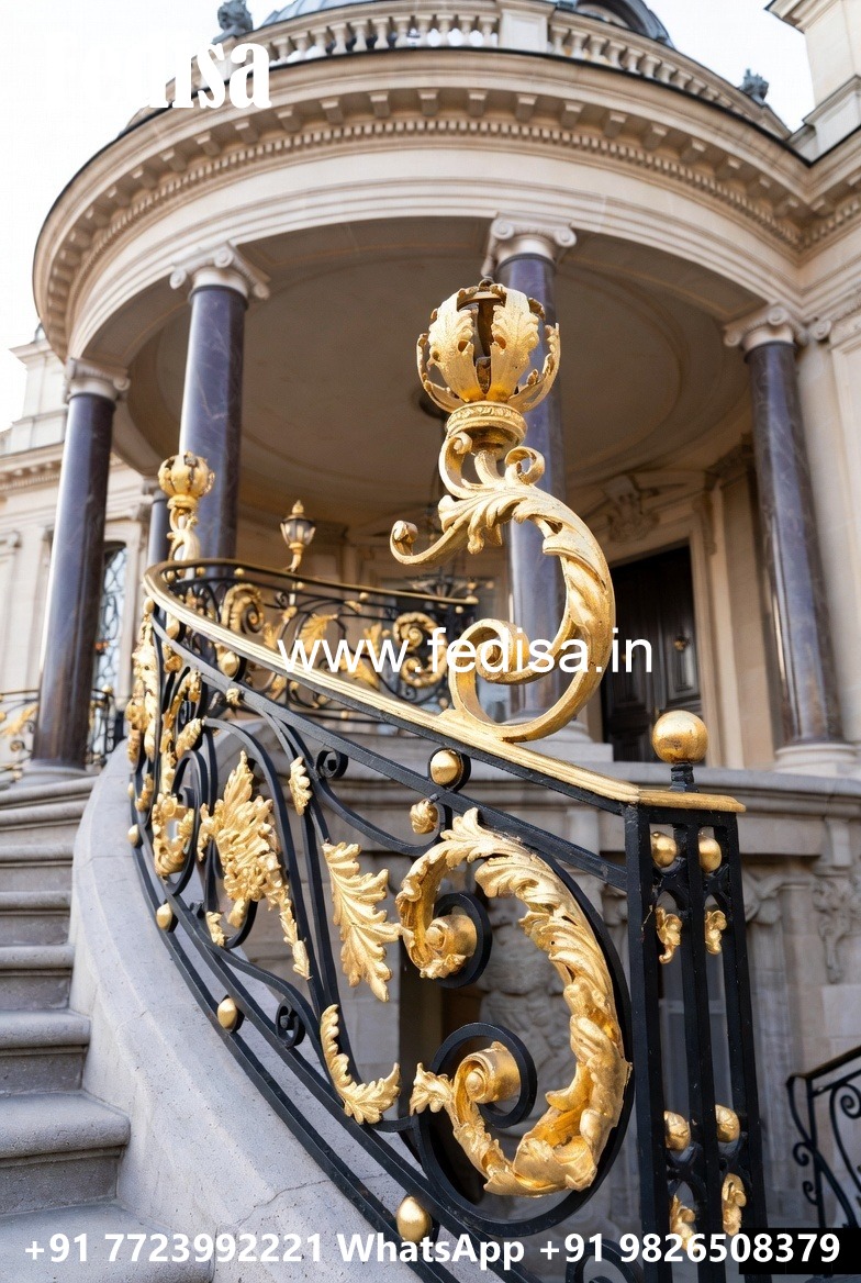Brass Balcony Railing Design With Classic Appeal Front Grill Design Iron