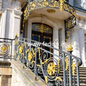 Premium Brass Handrail For Contemporary Homes Grill Design Round