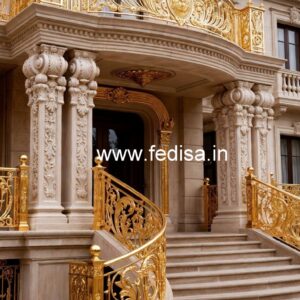 Premium Brass Stair Railing For Luxury Interiors Temple Door Grill Design