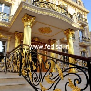 Modern Brass Railing Design With Stylish Finish Welding Window Grill Design