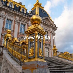 Classic Brass Staircase Design For Luxury Homes Glass Khidki Design