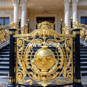 Custom Brass Railing Design For Staircases Fixed Window Grill Design