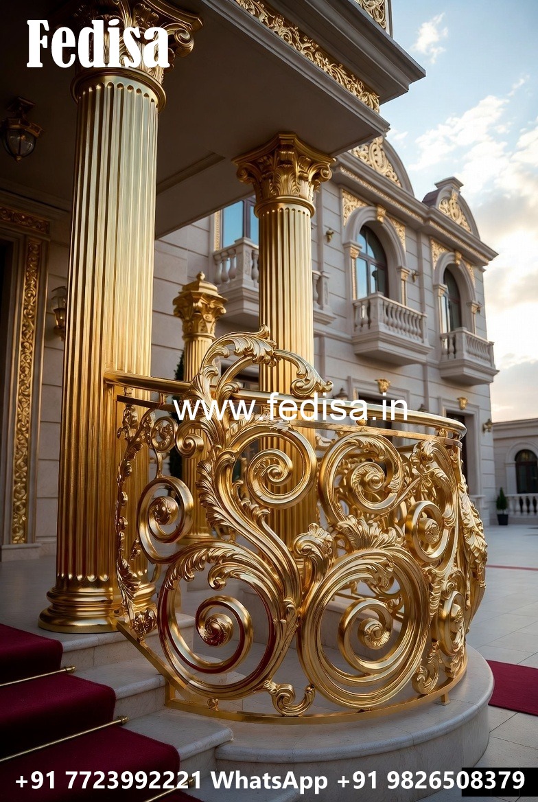 Brass Railing Design For Home Exterior Decor Channel Grill Design