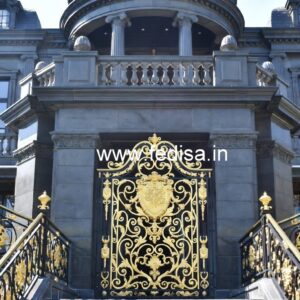 Brass Balcony Railing With Artistic Work Lohe Ke Jungle Ki Design