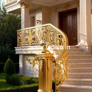 Modern Brass Railing Design For Staircase Window Grill Paint Design