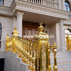 Luxury Brass Balcony Railing Inspiration Floral Grill Design