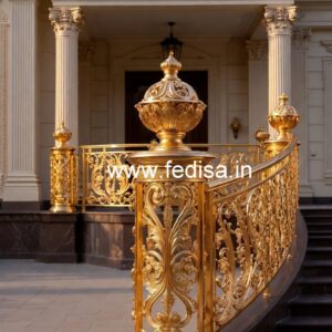 Antique Style Brass Railing Design For Classic Villas Grill Design For Wall Compound