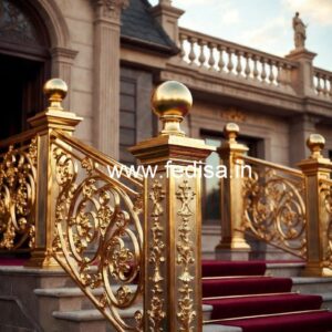Brass Stair Railing Design With Premium Finish Window Grid Designs