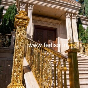 Brass Balcony Railing With Elegant Design Folding Grill Design