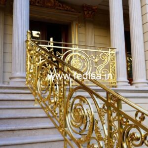 Stylish Brass Stair Railing For Interior Design Window Grill Design New 2026