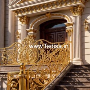 Elegant Brass Handrail Design For Premium Spaces Maharaja Grill Design