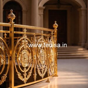 Stylish Brass Balcony Railing For Contemporary Homes Single Safety Door Grill Design